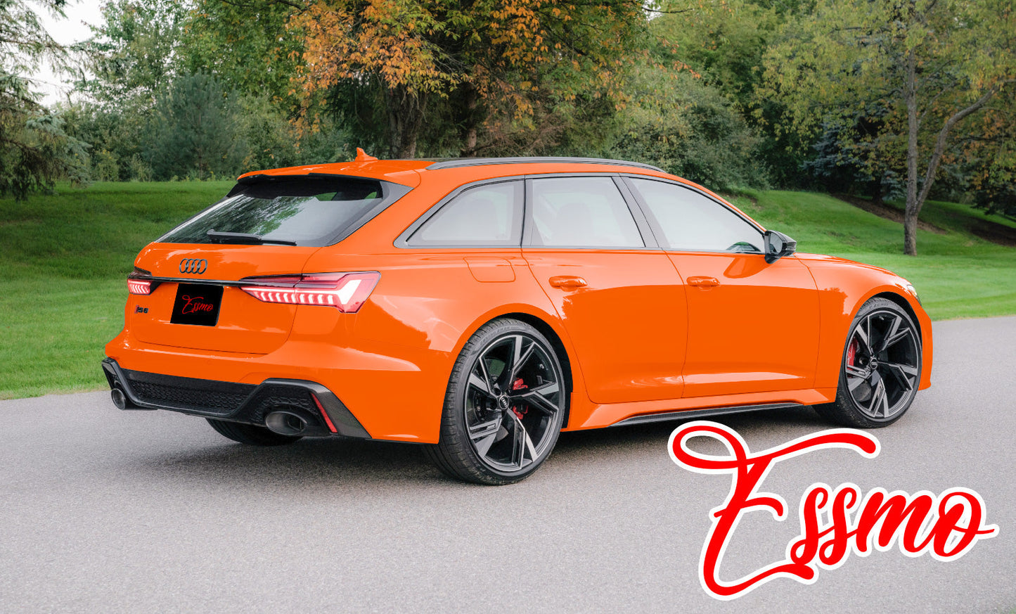 PET Super Gloss Lava Orange Vinyl Wrap