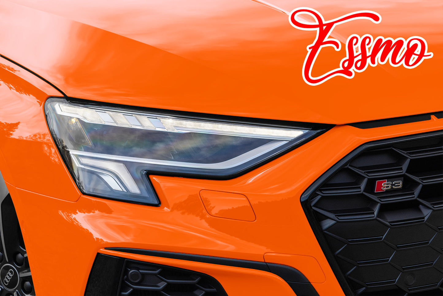 PET Super Gloss Lava Orange Vinyl Wrap